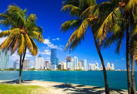 Miami International Airport photo from beach