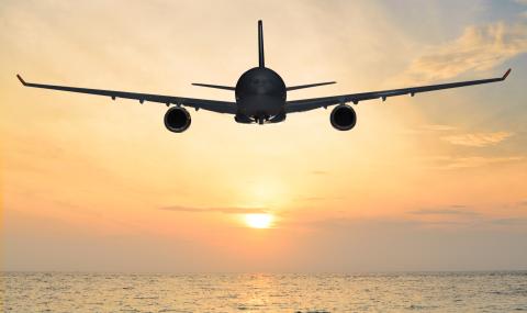 plane over ocean