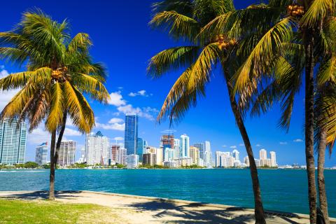 Miami International Airport photo from beach