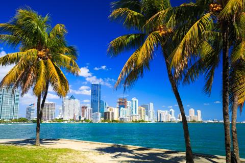 Miami International Airport photo from beach