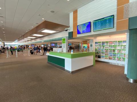 Airport info counter